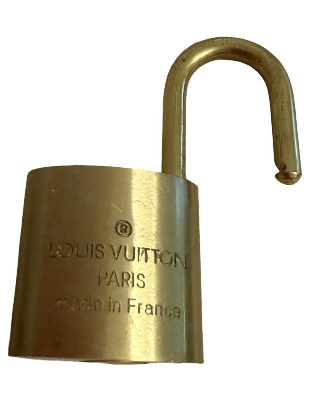 Louis Vuitton Gold-Tone Padlock with Engraved Paris
